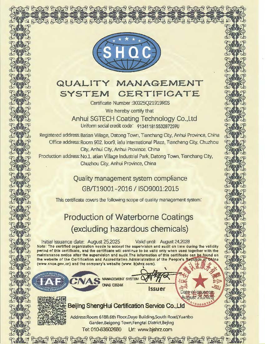 ISO 9001:2015 质量管理体系认证 （英文）